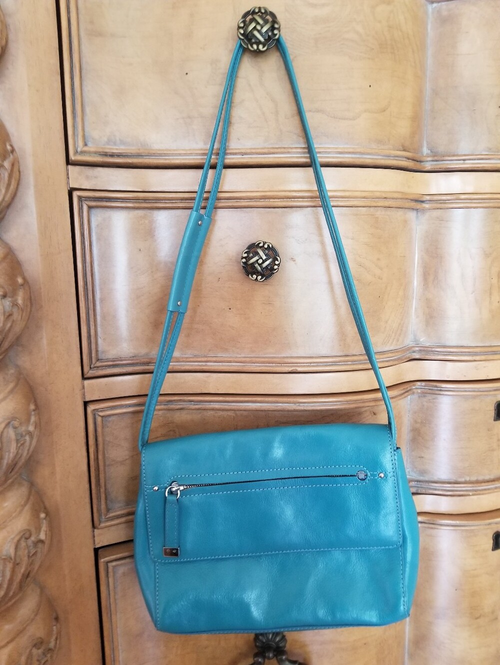 HOBO  Leather Bag Small Turquoise Color